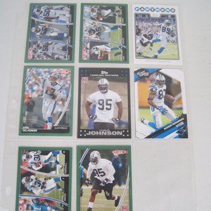 Lot of 8 Carolina Panthers NFL Player Cards